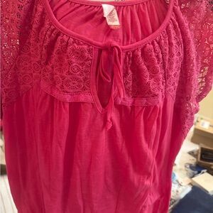 Elegant Pink Lace Top no boundaries xl 4/10$